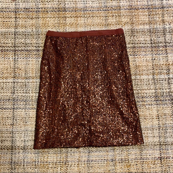 J. Crew purple sequins pencil skirt - Picture 1 of 3